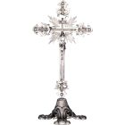 Silver crucifix with Christ in relief