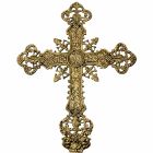 Cross in bronze with INRI and liturgical elements