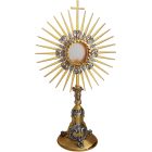 Golden metal monstrance with virile