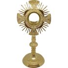 Golden color monstrance for 8 cm (3.15 in) Host