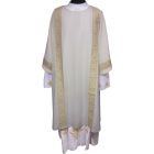 Diaconal dalmatic decorated with gold braid beige