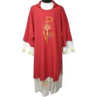 Dalmatic in polyester in the 4 liturgical colors red