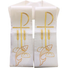 Catholic Priest's Stole | Golden Color Thread Embroidery beige