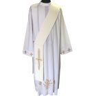 Deacon stole | Beige golden cross embroidery