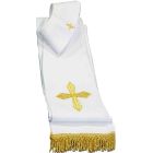 Stole with Crosses and white gold fringe