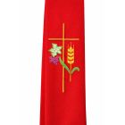 Stolon embroidered with Cross, ear of wheat and red grapes