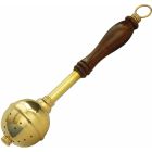 Gold metal swab with wooden handle