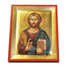 Byzantine icon Christ Pantocrator 13 x 10.5 cm.