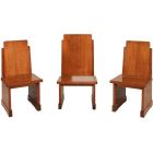 Set of wooden seats