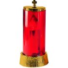 Electric Blessed Sacrament lamp with red glass