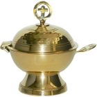Spherical incense boat for Catholic Church use