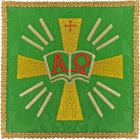 Pall embroidery Alpha and Omega | Altar Sets green