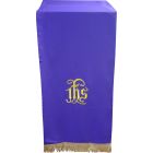 Lectern cover cloth with JHS purple embroidery