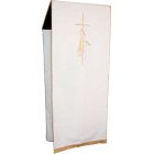 White Gold Fringe Polyester Lectern Cloth