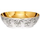 Silver paten with gold interior