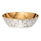 Silver paten without base with golden interior