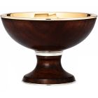Silver and wood paten with base