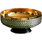 Paten in chiselled metal with internal gold plating