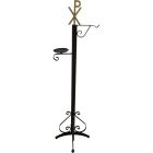 Wrought iron censer stand with Christogram