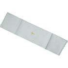 White purificator with embroidered Cross golden color