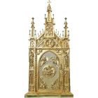 Tabernacle in bronze with exhibitor for the Blessed Sacrament