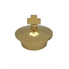 Cross stopper for religious cruets golden color color