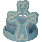 Christening souvenirs with blue candles