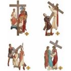 Via Crucis with polychrome polyester stations