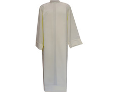 Smooth beige alb made of polyester