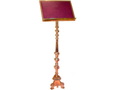 Standing lectern in gold-plated metal