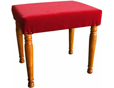 Velvet upholstered beech bench