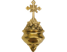 Wall shrine made of bronze with Cross