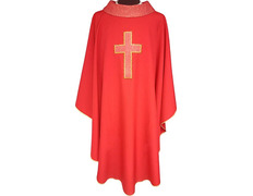 Add to Cart Chasuble four colors | Red Latin Cross embroidery Chasuble four colors | Red Latin Cross embroidery