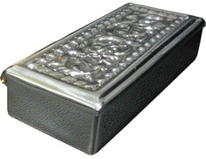 Key box made of silver plated color plated metal
