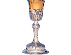 Add to Cart Chiselled silver chalice with circular base Chiselled silver chalice with circular base