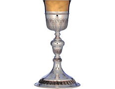 Add to Cart Silver chalice with circular base and acorn knot Silver chalice with circular base and acorn knot