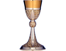 Add to Cart Silver chalice with golden elements in relief Silver chalice with golden elements in relief