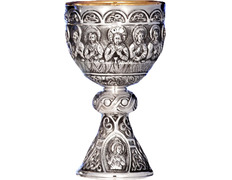 Add to Cart Silver chalice with the Last Supper in relief Silver chalice with the Last Supper in relief