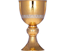 Add to Cart Silver chalice with simple carving and gold plating Silver chalice with simple carving and gold plating