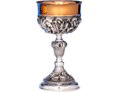 Add to Cart Silver chalice decorated with liturgical elements Silver chalice decorated with liturgical elements