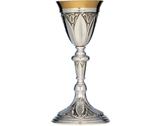Add to Cart Eucharistic silver chalice with sober ornamentation Eucharistic silver chalice with sober ornamentation