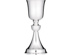 Smooth silver chalice with 21 cm. Tall