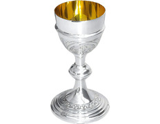Alpaca chalice with liturgical engravings