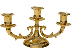 Add to Cart Golden candlestick for three candles Golden candlestick for three candles