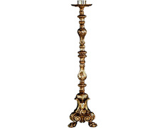 Bronze candlestick with base with three supports