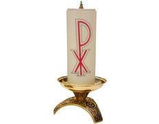 Cast iron candlestick for table with candle