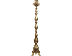 Candlestick standing in bronze with triangular base