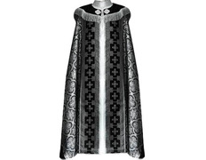 Black cape with embroidered JHS
