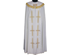 Pluvial cap of polyester in the four liturgical colors white
