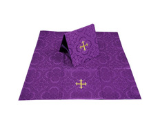 Add to Cart Purple Damask Chalice Veil and Corporal Folder Purple Damask Chalice Veil and Corporal Folder